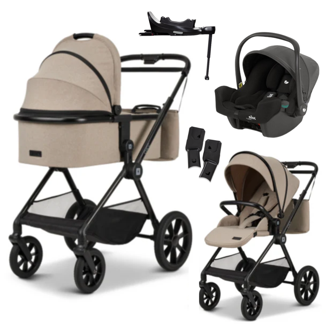 Moon CLICC - Kombikinderwagen 4-in-1 mit Joie I-SNUG 2 Babyschale + Isofix-Basis