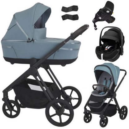 Espiro MILOO - Kombikinderwagen 4in1 mit Maxi Cosi PEBBLE 360 PRO 2 I-SIZE Babyschale + Isofix FAMILYFIX 360 PRO