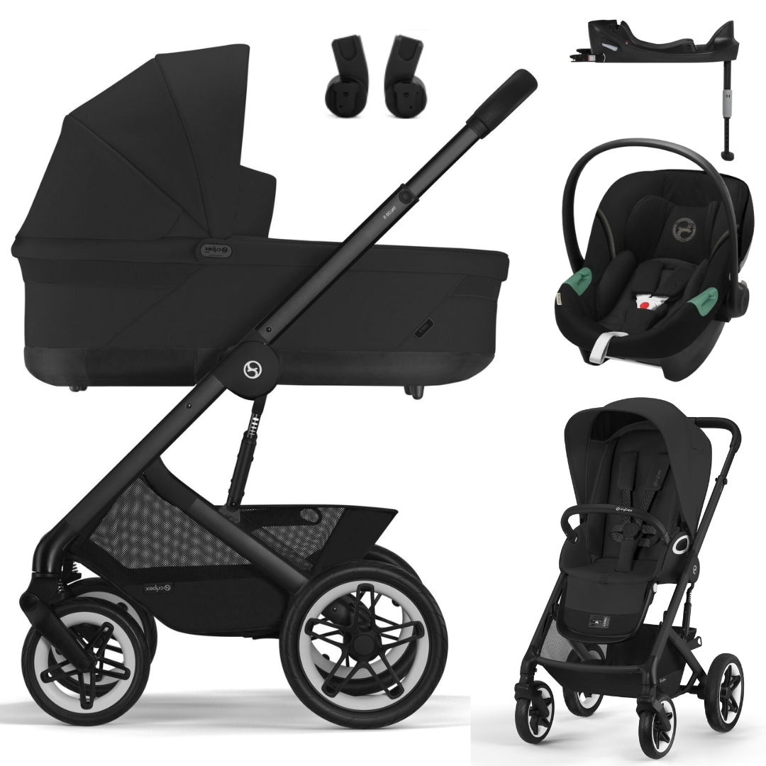 Cybex TALOS S LUX - Kombikinderwagen 4in1 mit Cybex ATON S2 I-SIZE Babyschale + Isofix-Base ONE