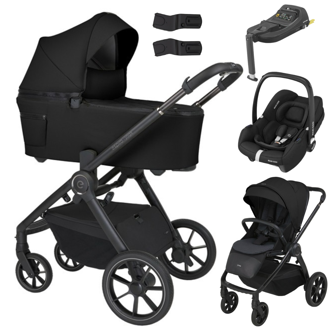 Espiro YOGA - Kombikinderwagen 4in1 mit Maxi Cosi CABRIOFIX I-SIZE Babyschale + Isofix-Basis