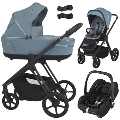 Espiro MILOO - Kombikinderwagen 3in1 mit Maxi Cosi CABRIOFIX I-SIZE Babyschale