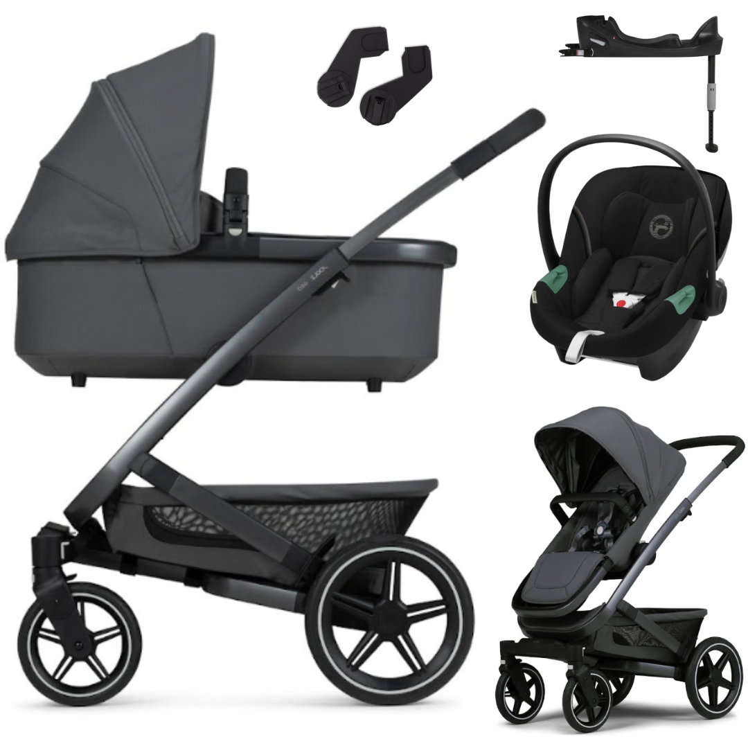 Joolz GEO 3 MONO - Kombikinderwagen 4-in-1 mit Cybex ATON S2 I-SIZE Babyschale + Isofix-Basis ONE