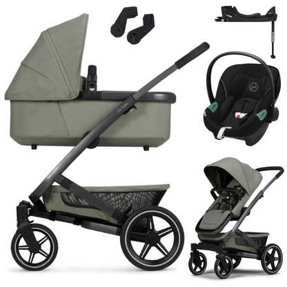 Joolz GEO 3 MONO - Kombikinderwagen 4-in-1 mit Cybex ATON S2 I-SIZE Babyschale + Isofix-Basis ONE