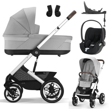 Cybex TALOS S LUX - Kombikinderwagen 4in1 mit Cybex CLOUD T I-SIZE Babyschale + Isofix-Base T