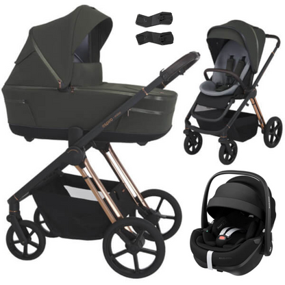 Espiro MILOO - Kombikinderwagen 3in1 mit Maxi Cosi PEBBLE 360 PRO 2 I-SIZE Babyschale