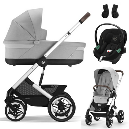 Cybex TALOS S LUX - Kombikinderwagen 3in1 mit Cybex ATON S2 I-SIZE Babyschale