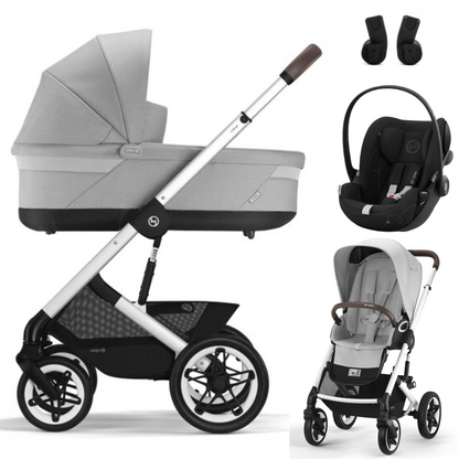 Cybex TALOS S LUX - Kombikinderwagen 3in1 mit Cybex CLOUD G I-SIZE Babyschale | Moon Black