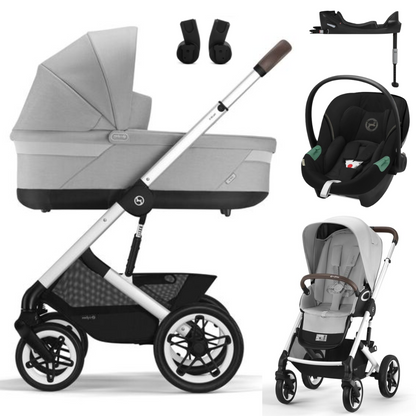 Cybex TALOS S LUX - Kombikinderwagen 4in1 mit Cybex ATON S2 I-SIZE Babyschale + Isofix-Base ONE