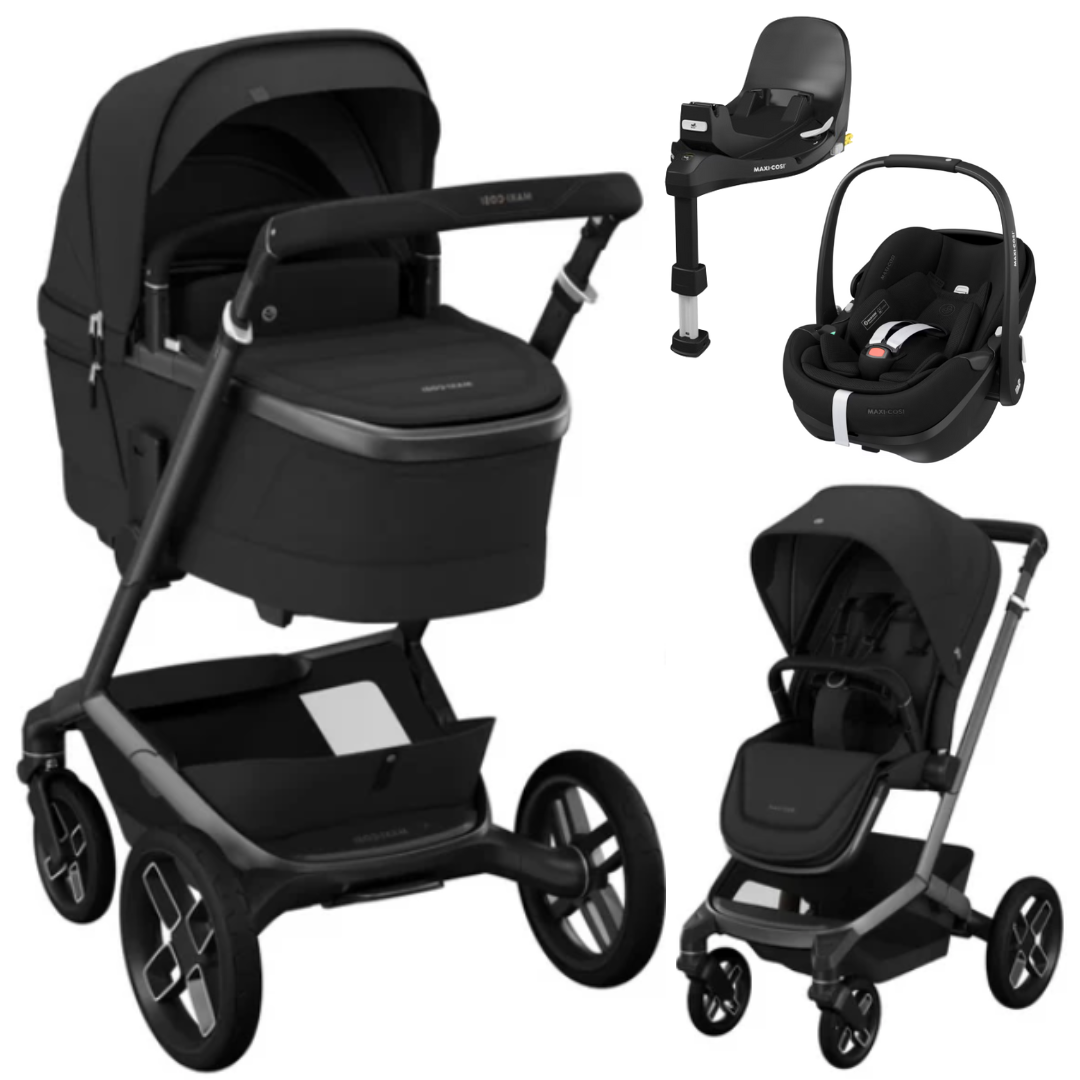 Maxi Cosi FAME - Kombikinderwagen 4-in-1 mit Maxi Cosi PEBBLE 360 PRO Babyschale + FAMILYFIX 360 PRO Isofix