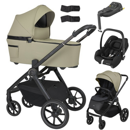 Espiro YOGA - Kombikinderwagen 4in1 mit Maxi Cosi CABRIOFIX I-SIZE Babyschale + Isofix-Basis