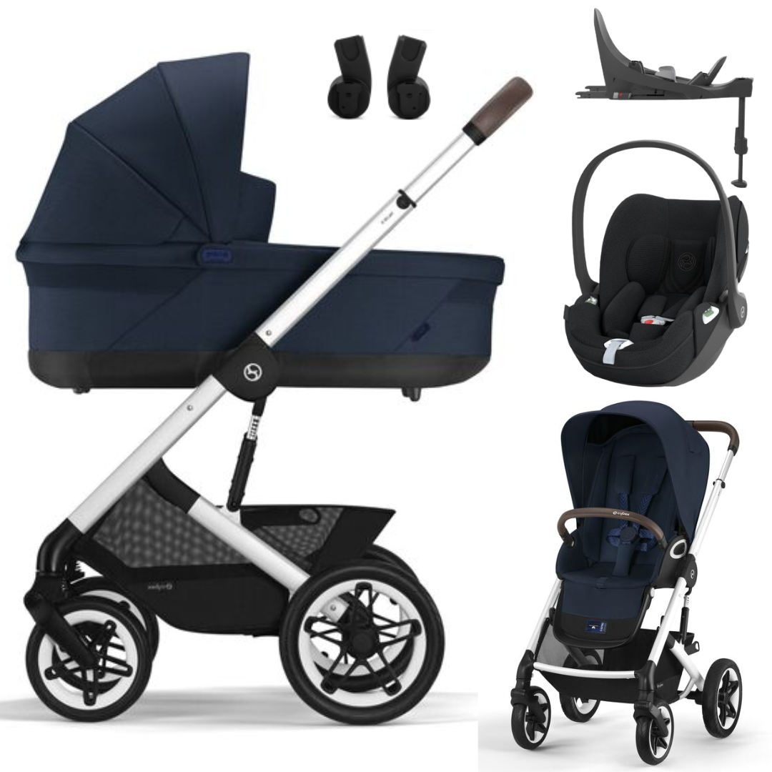 Cybex TALOS S LUX - Kombikinderwagen 4in1 mit Cybex CLOUD T I-SIZE Babyschale + Isofix-Base T