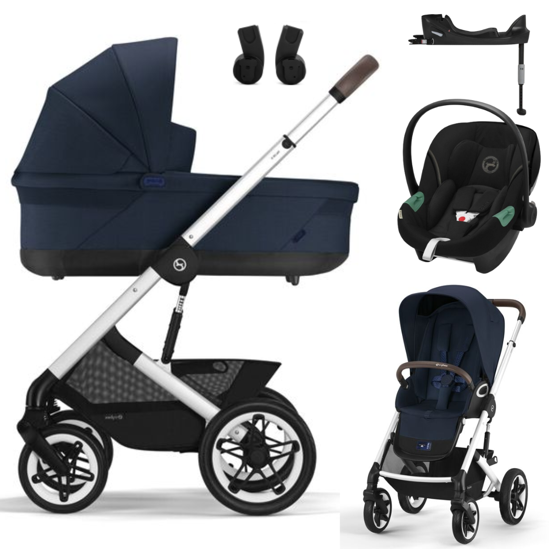 Cybex TALOS S LUX - Kombikinderwagen 4in1 mit Cybex ATON S2 I-SIZE Babyschale + Isofix-Base ONE