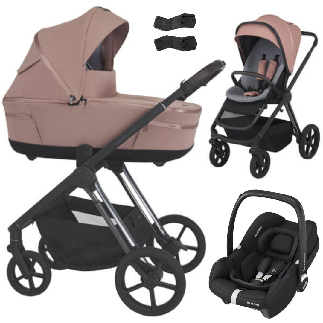 Espiro MILOO - Kombikinderwagen 3in1 mit Maxi Cosi CABRIOFIX I-SIZE Babyschale