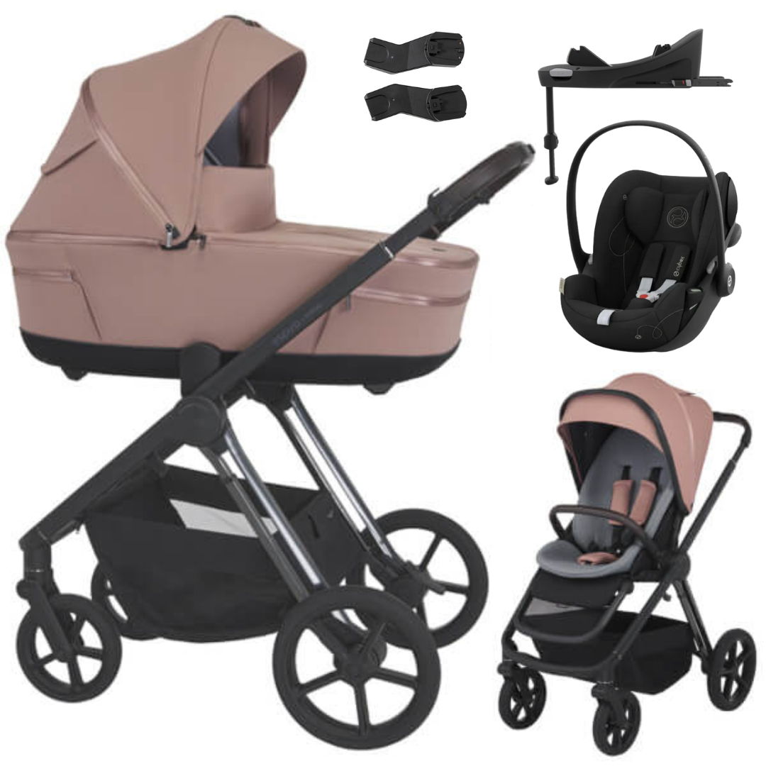 Espiro MILOO - Kombikinderwagen 4in1 mit Cybex CLOUD G I-SIZE Babyschale + Isofix BASE G