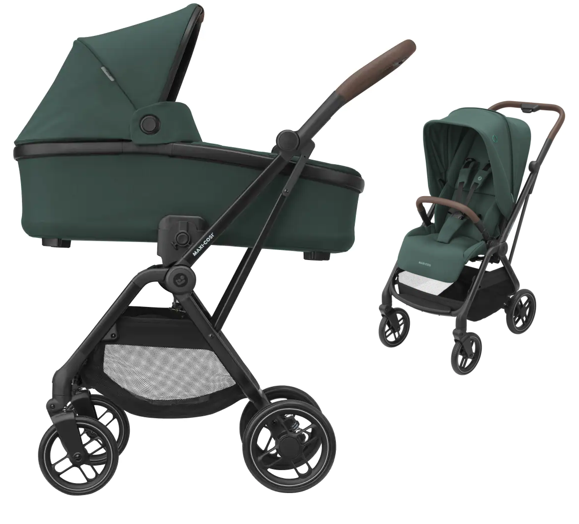 Maxi Cosi LEONA 2 - Kombikinderwagen 4-in-1-Set mit Maxi Cosi PEBBLE 360 PRO 2 Babyschale und FAMILYFIX 360 PRO Basis