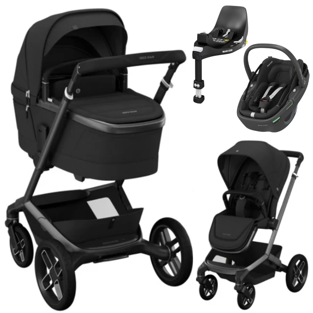 Maxi Cosi FAME - Kombikinderwagen 4-in-1 mit Maxi Cosi CORAL 360 Babyschale + FAMILYFIX 360 Isofix