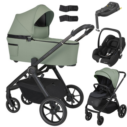 Espiro YOGA - Kombikinderwagen 4in1 mit Maxi Cosi CABRIOFIX I-SIZE Babyschale + Isofix-Basis