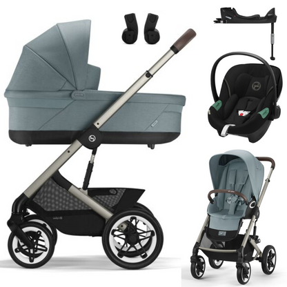 Cybex TALOS S LUX - Kombikinderwagen 4in1 mit Cybex ATON S2 I-SIZE Babyschale + Isofix-Base ONE