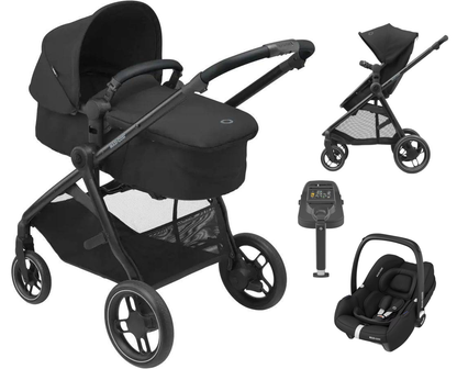 Maxi Cosi ZELIA 3 - Kinderwagen 4-in-1 mit Maxi Cosi CABRIOFIX I-SIZE Babyschale + isofix Basis