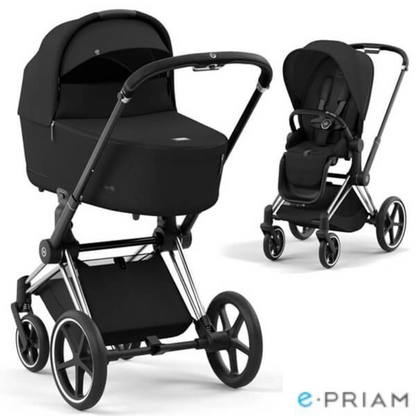 Cybex E-PRIAM 3.0 - Kombikinderwagen, 2-in-1-Set, Kinderwagen mit elektrischer Unterstützung