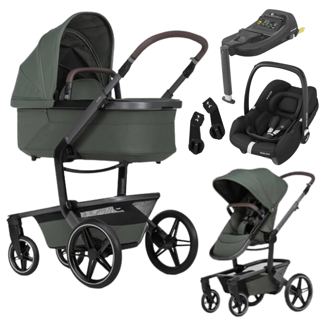 Joolz DAY 5 - Kombikinderwagen 4-in-1 mit Maxi Cosi CABRIOFIX I-SIZE Babyschale + Isofix-Basis I-Size