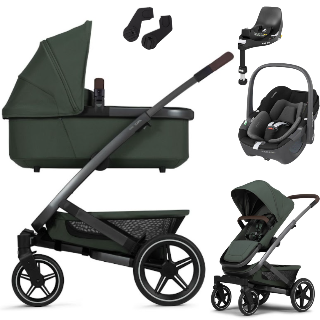 Joolz GEO 3 MONO - Kombikinderwagen 4-in-1 mit Maxi Cosi PEBBLE 360 I-SIZE Babyschale + Isofix-Basis FamilyFix360