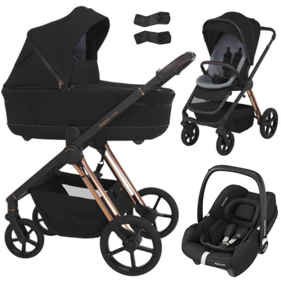 Espiro MILOO - Kombikinderwagen 3in1 mit Maxi Cosi CABRIOFIX I-SIZE Babyschale