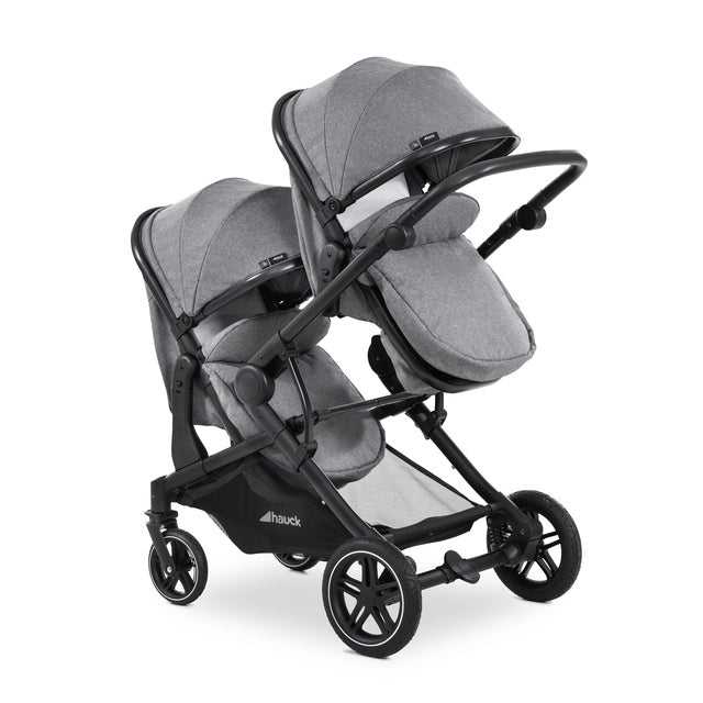 Hauck ATLANTIC TWIN - multifunktionaler Zwillings- oder Geschwisterkinderwagen, 2-in-1-Set