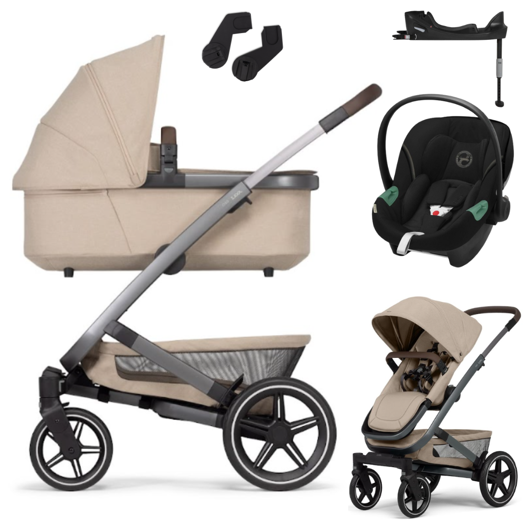 Joolz GEO 3 MONO - Kombikinderwagen 4-in-1 mit Cybex ATON S2 I-SIZE Babyschale + Isofix-Basis ONE