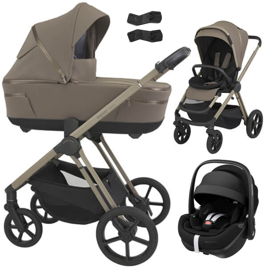 Espiro MILOO - Kombikinderwagen 3in1 mit Maxi Cosi PEBBLE 360 PRO 2 I-SIZE Babyschale