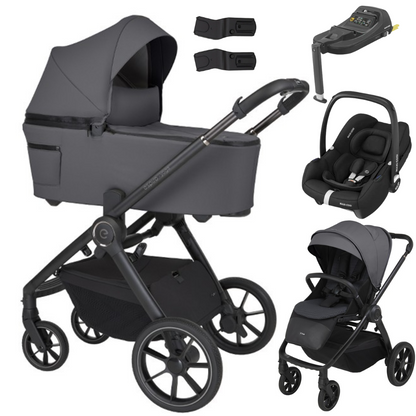 Espiro YOGA - Kombikinderwagen 4in1 mit Maxi Cosi CABRIOFIX I-SIZE Babyschale + Isofix-Basis