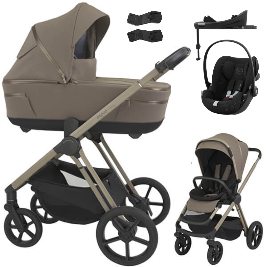 Espiro MILOO - Kombikinderwagen 4in1 mit Cybex CLOUD G I-SIZE Babyschale + Isofix BASE G