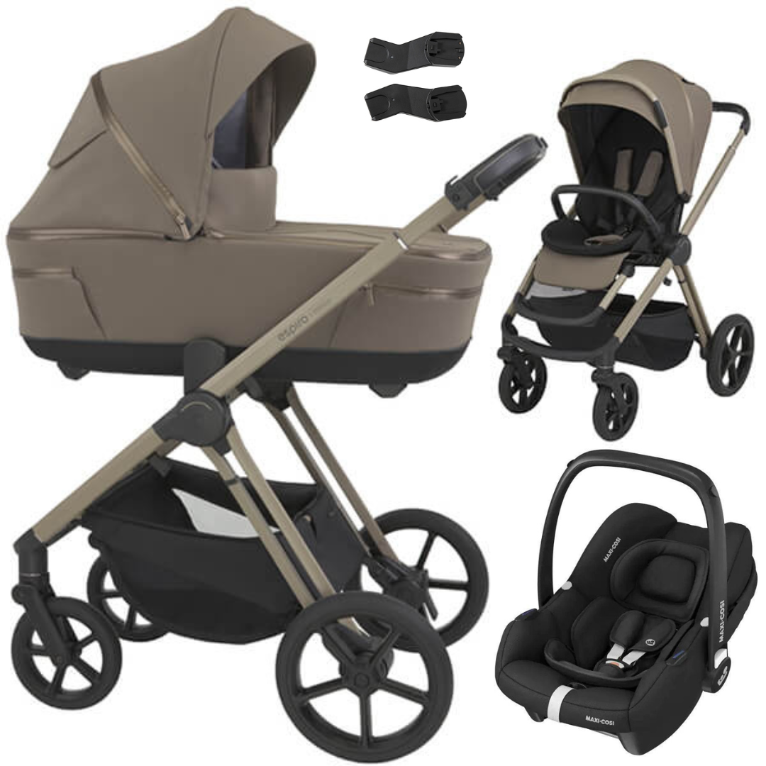 Espiro MILOO - Kombikinderwagen 3in1 mit Maxi Cosi CABRIOFIX I-SIZE Babyschale