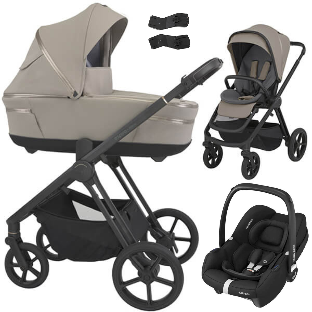 Espiro MILOO - Kombikinderwagen 3in1 mit Maxi Cosi CABRIOFIX I-SIZE Babyschale