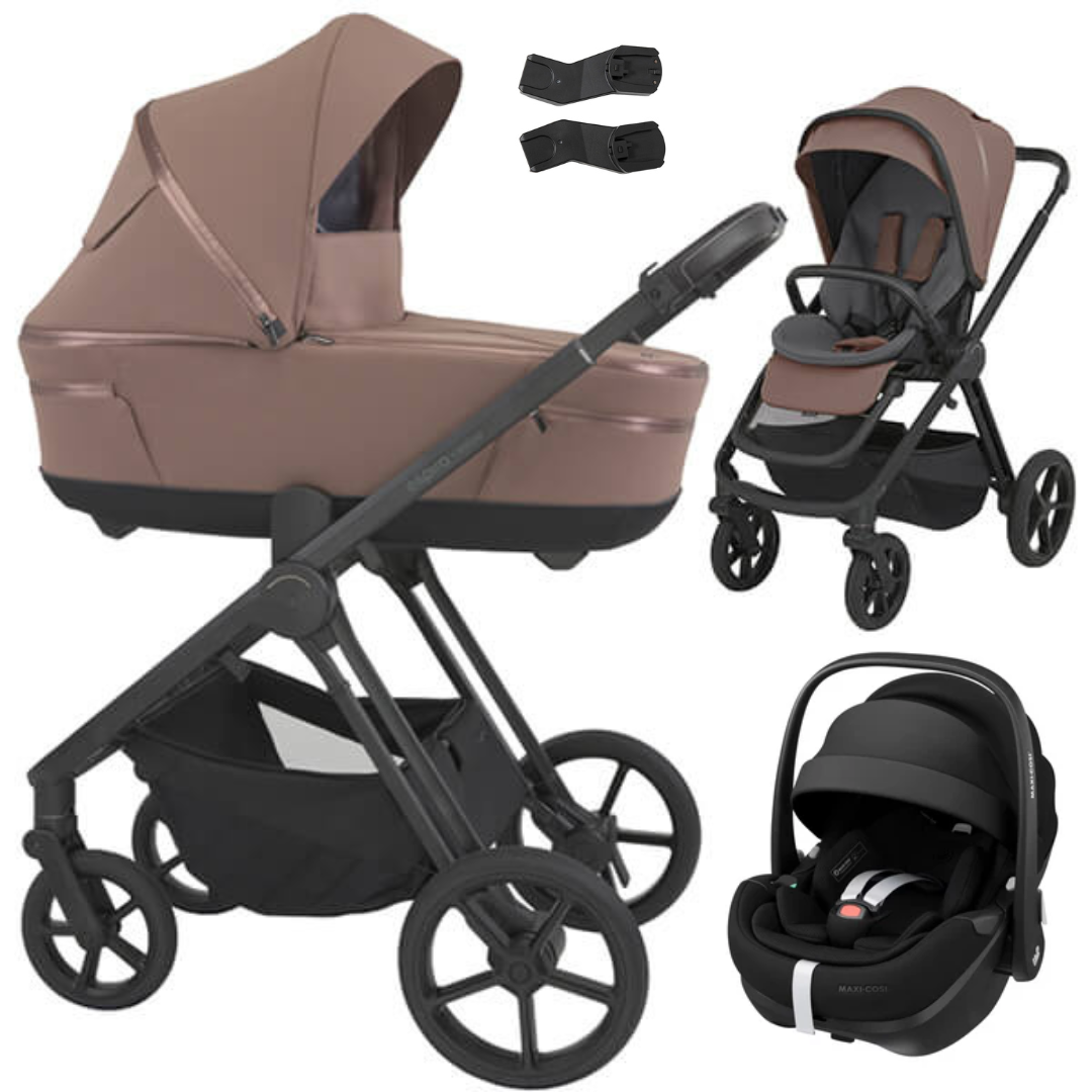 Espiro MILOO - Kombikinderwagen 3in1 mit Maxi Cosi PEBBLE 360 PRO 2 I-SIZE Babyschale