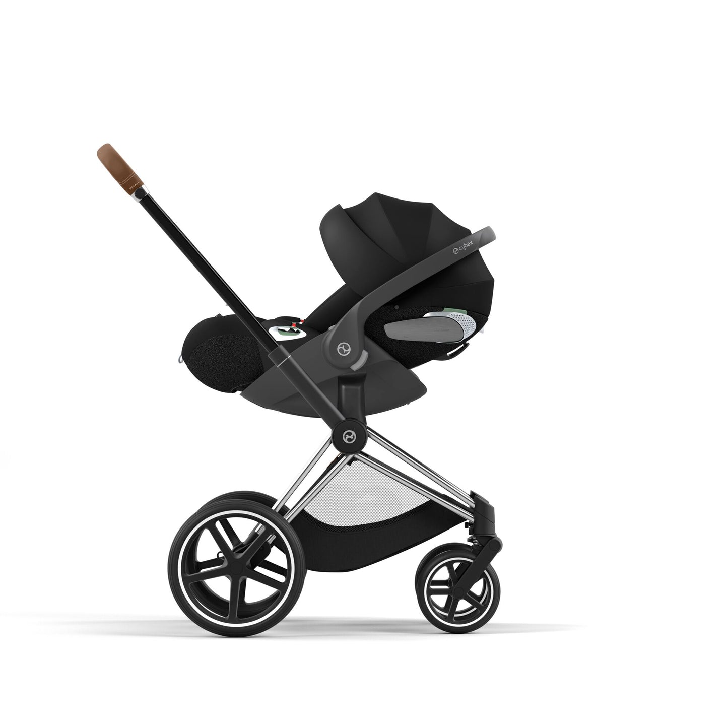 Cybex PRIAM 4.0 CHROME BROWN - Kombikinderwagen 4in1 mit Cybex CLOUD T I-SIZE babyschale und Base T