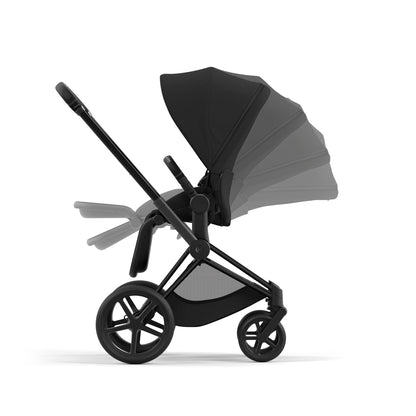 Cybex PRIAM 4.0 MATT BLACK - Kombikinderwagen 4in1 mit Cybex CLOUD T I-SIZE babyschale und Base T