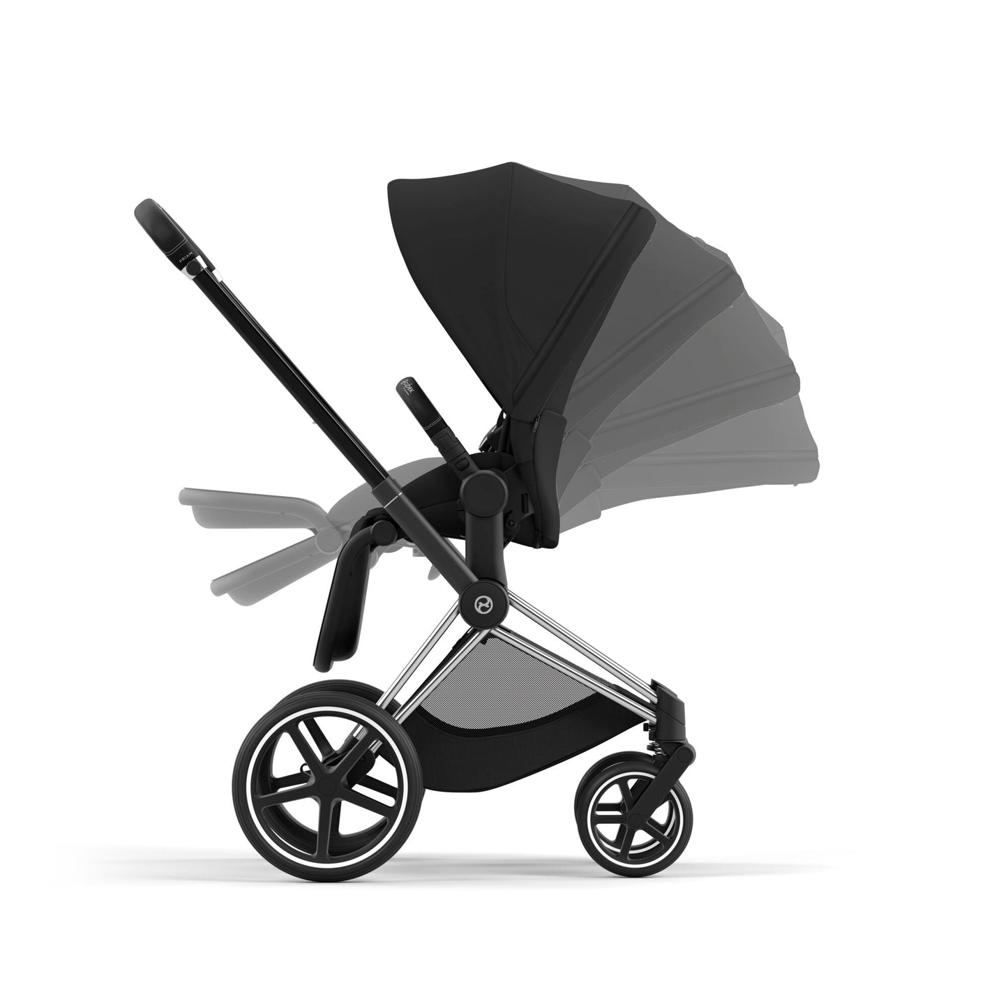 Cybex PRIAM 4.0 CHROME BLACK - Kombikinderwagen 4in1 mit Cybex CLOUD T I-SIZE babyschale und Base T