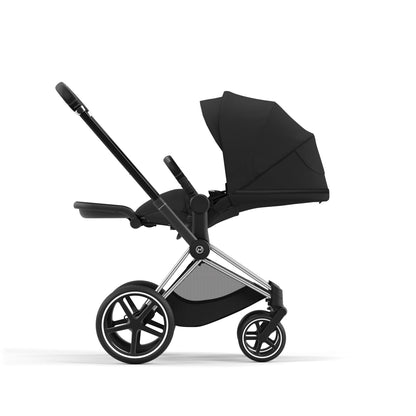 Cybex PRIAM 4.0 CHROME BLACK - Kombikinderwagen 4in1 mit Cybex CLOUD T I-SIZE babyschale und Base T