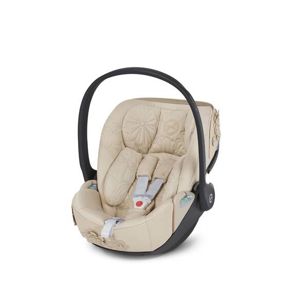 Cybex PRIAM 4.0 - Kombikinderwagen 4in1 mit Cybex CLOUD T I-SIZE babyschale + Isofix Base T | Simply Flowers Nude Beige