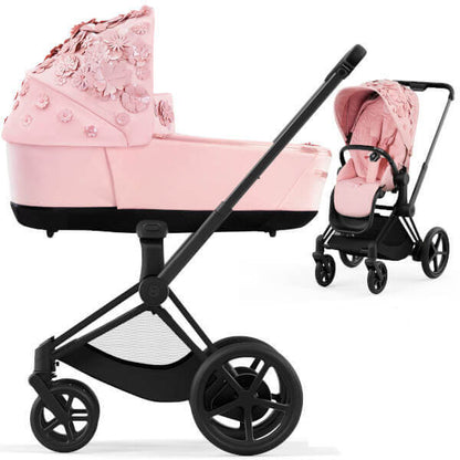 Cybex PRIAM 4.0 - Kombikinderwagen 2in1 mit LUX babywanne | Simply Flowers Pink Pale Blush