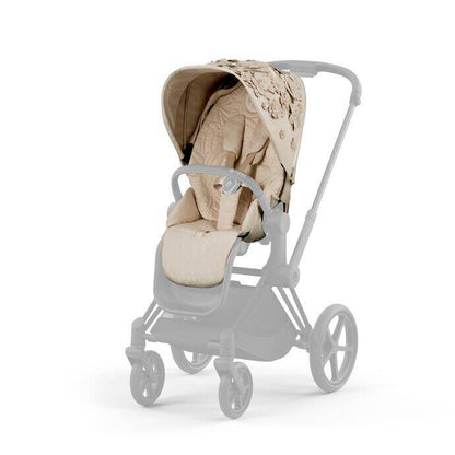 Cybex PRIAM 4.0 - Kombikinderwagen 4in1 mit Cybex CLOUD T I-SIZE babyschale + Isofix Base T | Simply Flowers Nude Beige