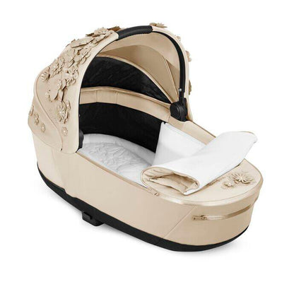 Cybex PRIAM 4.0 - Kombikinderwagen 4in1 mit Cybex CLOUD T I-SIZE babyschale + Isofix Base T | Simply Flowers Nude Beige